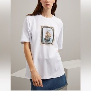 NWT Sportmax Max Mara Printed Cotton T-shirt.Size: Medium US6 Spring/Summer